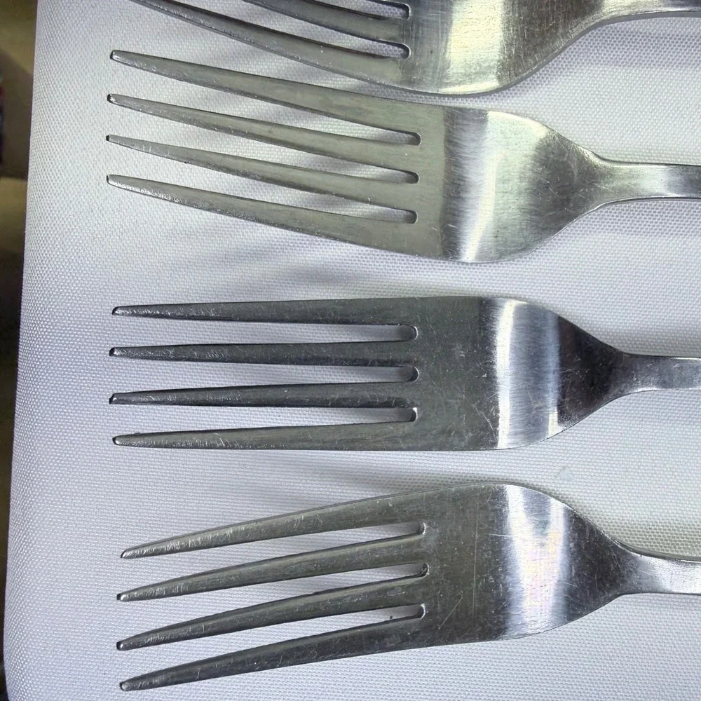 VTG Cambridge Stainless Flatware 5 Dinner Forks 1 Spoon Japan Silverware CBS1